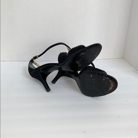 Mina Strappy Slingback Black Open Toe size 8.5 - Picture 10 of 11